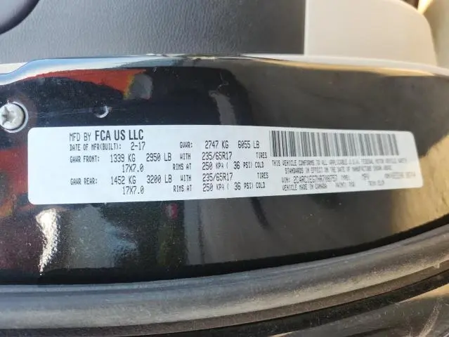 2017 CHRYSLER PACIFICA TOURING L PLUS  