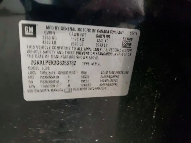 2016 GMC TERRAIN SLT  