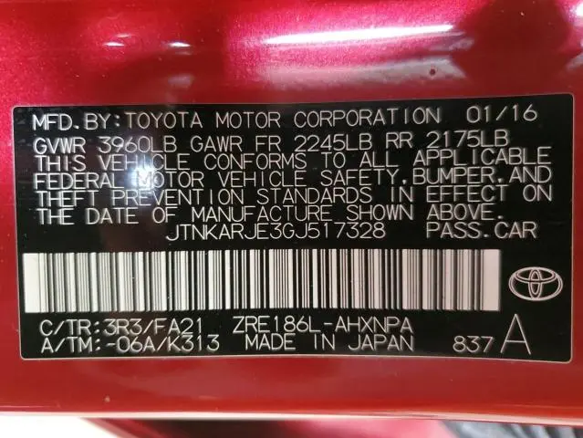 2016 TOYOTA SCION IM   