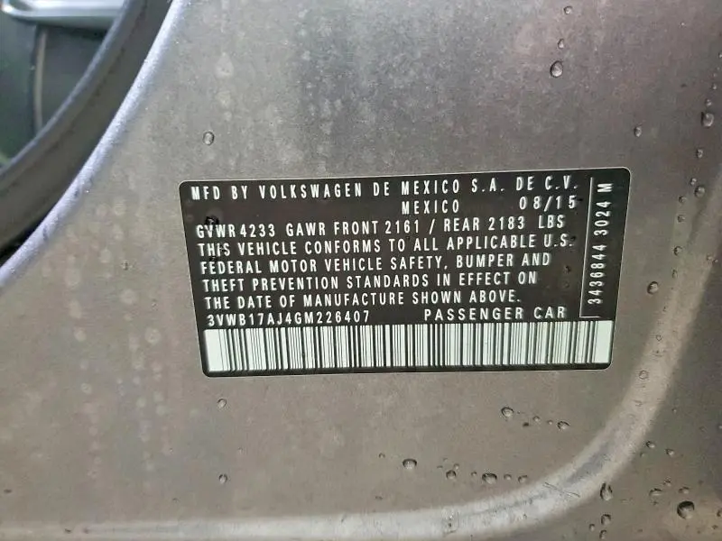 2016 VOLKSWAGEN JETTA SPORT  