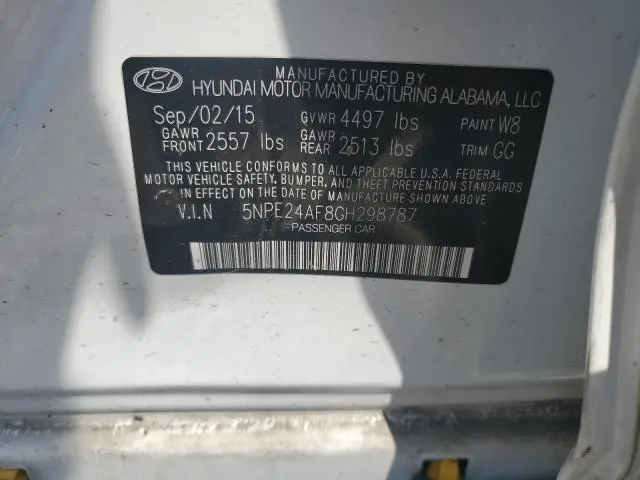 2016 HYUNDAI SONATA SE  