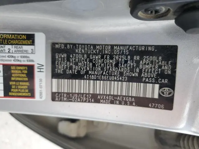 2015 TOYOTA AVALON HYBRID  