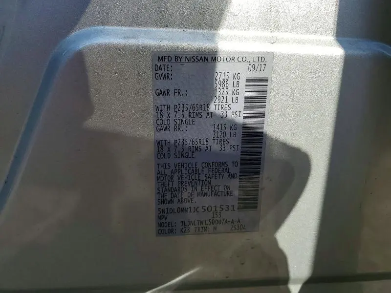 2018 INFINITI QX60 BASE  