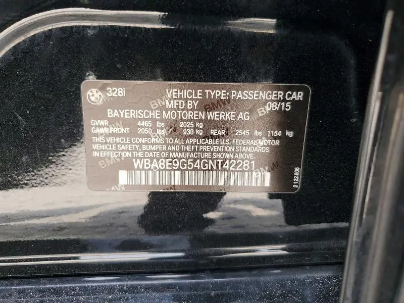 2016 BMW 328 I SULEV  
