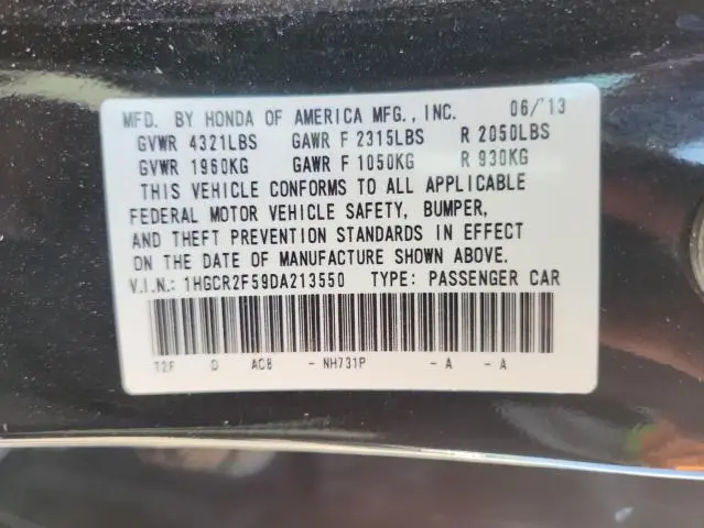 2013 HONDA ACCORD SPORT  