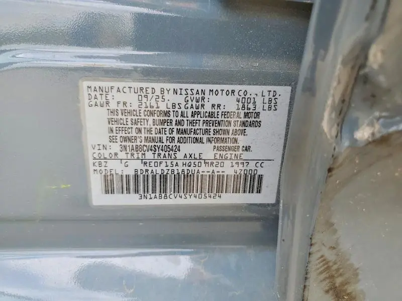 2025 NISSAN SENTRA SV  