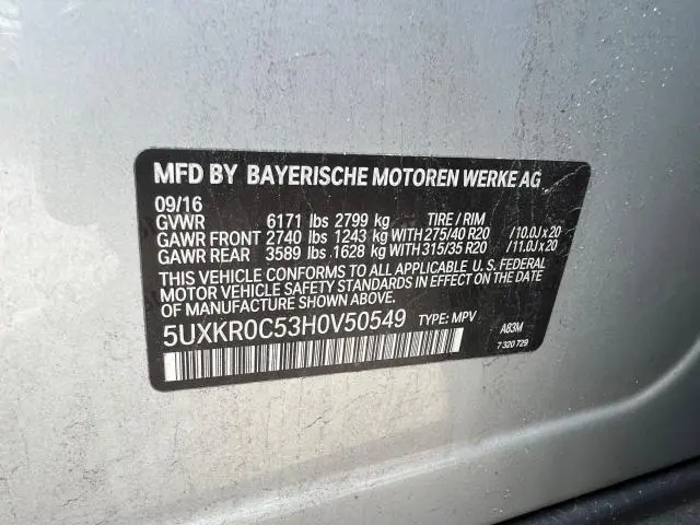 2017 BMW X5 XDRIVE35I  