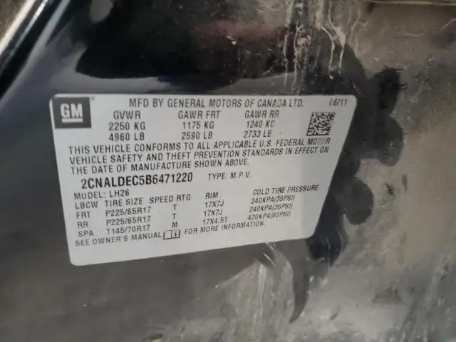 2011 CHEVROLET EQUINOX LT  