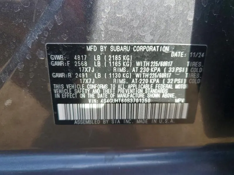 2025 SUBARU CROSSTREK WILDERNESS  