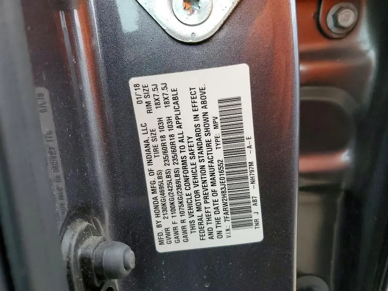 2018 HONDA CR-V EXL  