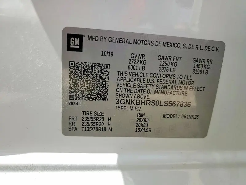 2020 CHEVROLET BLAZER 2LT  