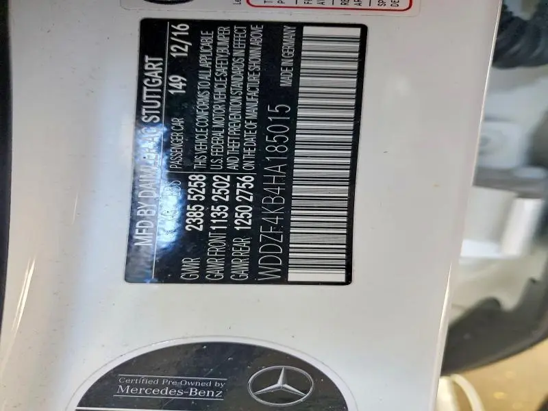 2017 MERCEDES-BENZ E 300 4MATIC  