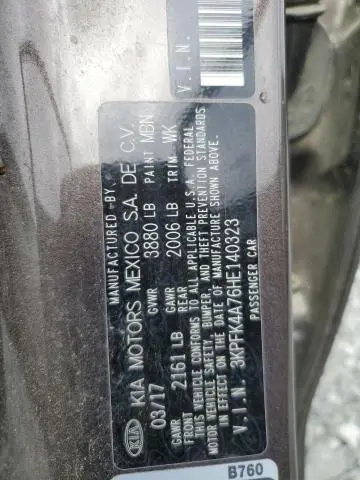 2017 KIA FORTE LX  