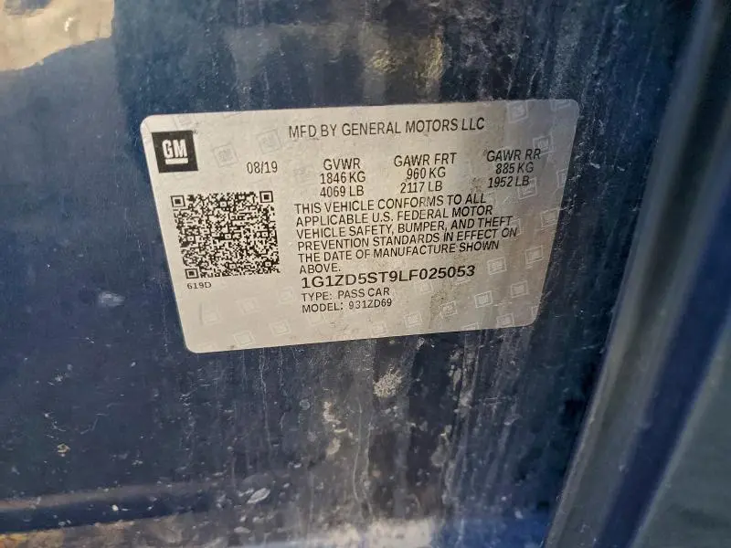 2020 CHEVROLET MALIBU LT  