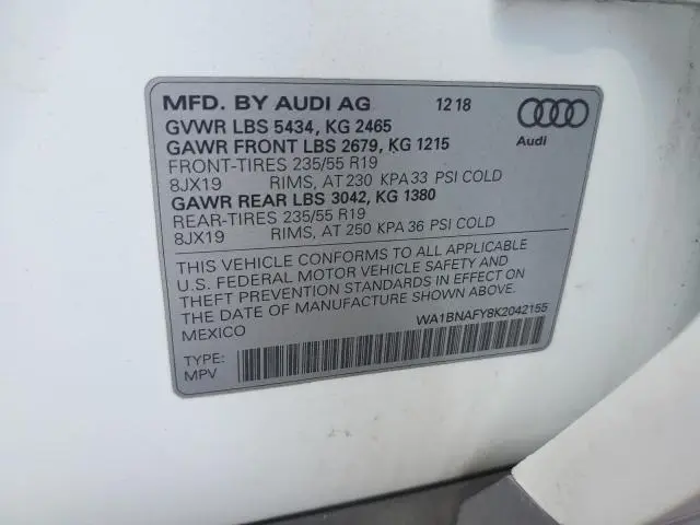 2019 AUDI Q5 PREMIUM PLUS  