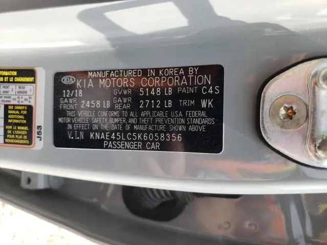 2019 KIA STINGER GT1  