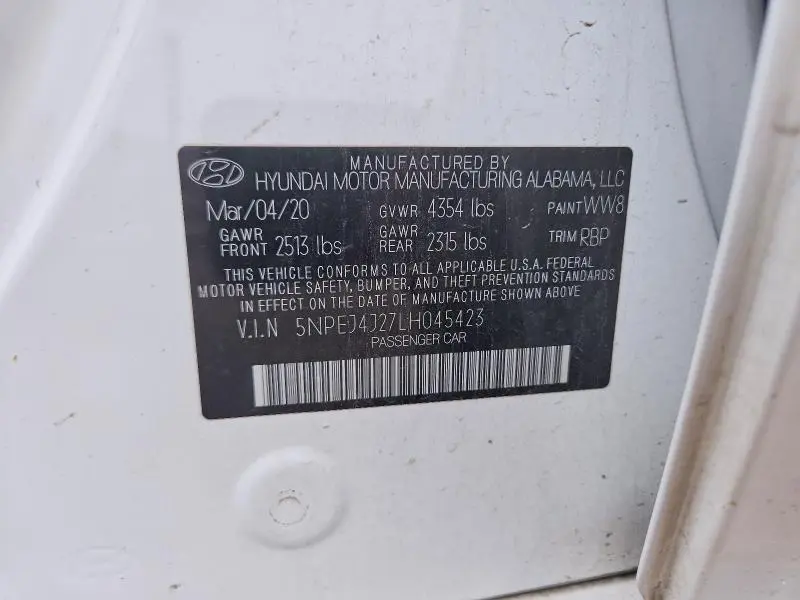 2020 HYUNDAI SONATA SEL PLUS  