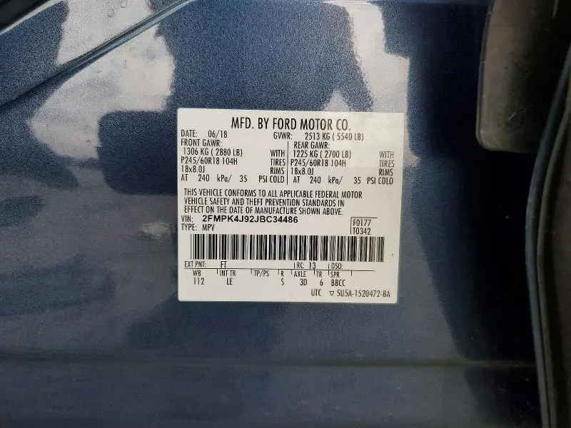 2018 FORD EDGE SEL  