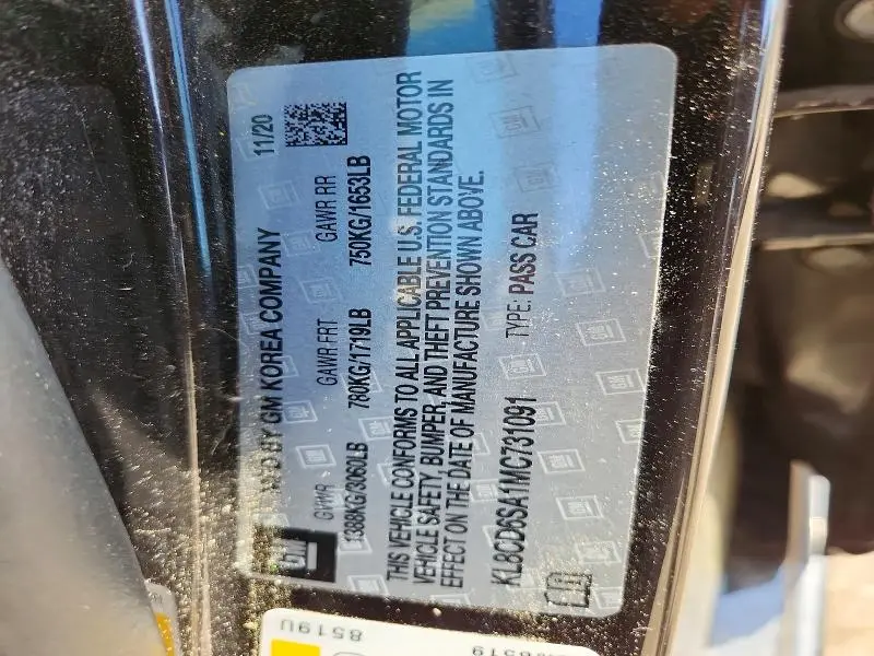 2021 CHEVROLET SPARK 1LT  