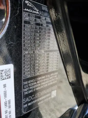 2022 JAGUAR F-PACE S  
