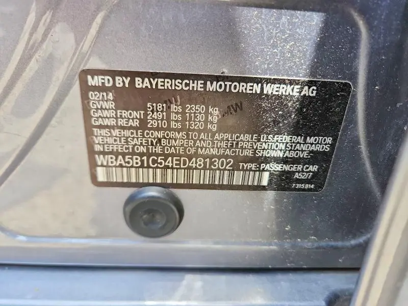 2014 BMW 535 I  