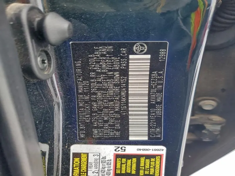 2021 TOYOTA CAMRY SE  