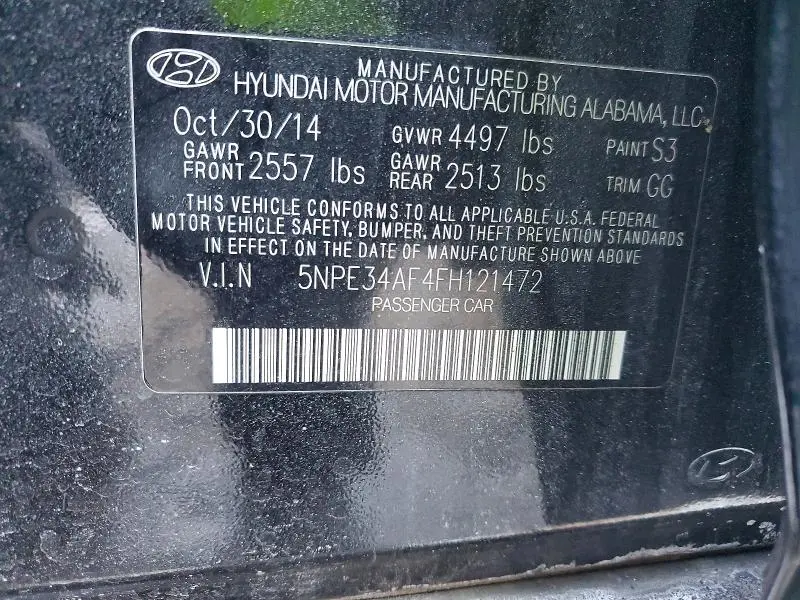 2015 HYUNDAI SONATA SPORT  