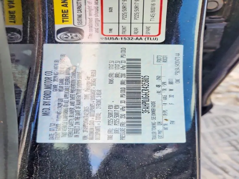 2012 FORD FUSION SEL  