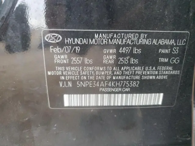 2019 HYUNDAI SONATA LIMITED  