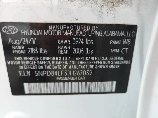 2018 HYUNDAI ELANTRA SEL  