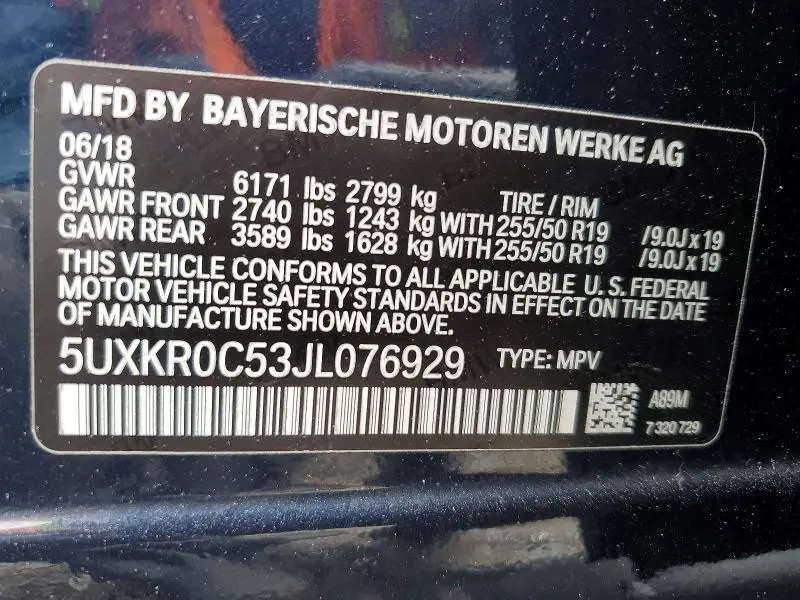 2018 BMW X5 XDRIVE35I  