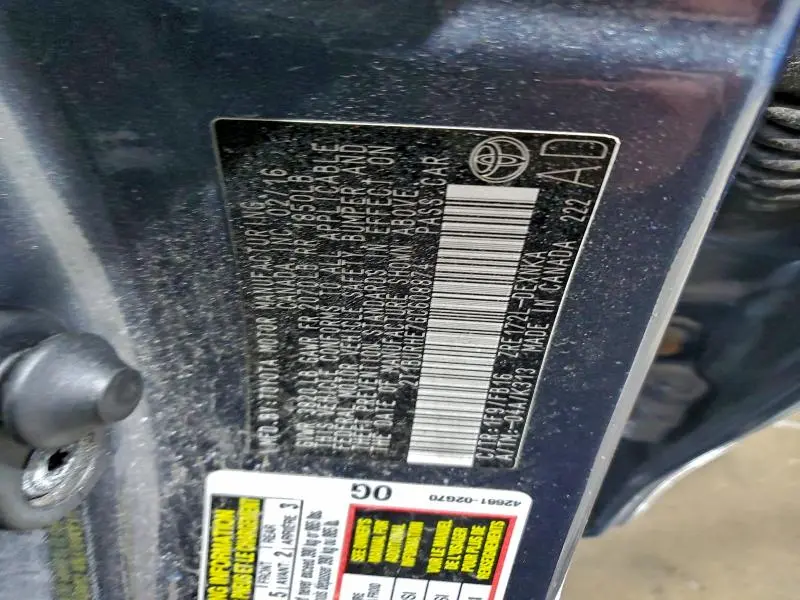 2016 TOYOTA COROLLA L  