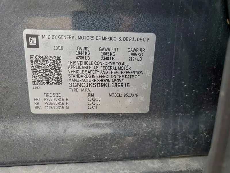 2019 CHEVROLET TRAX LS  