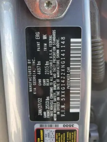 2022 KIA K5 LXS  