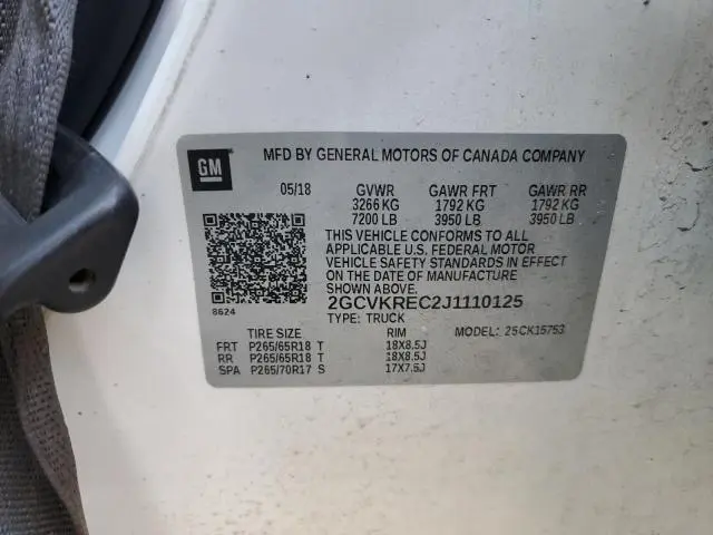 2018 CHEVROLET SILVERADO K1500 LT  