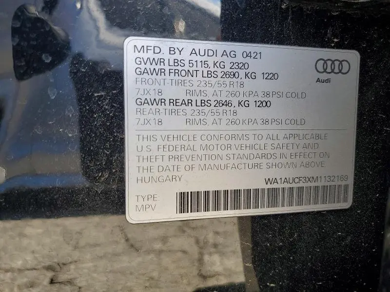 2021 AUDI Q3 PREMIUM 40  