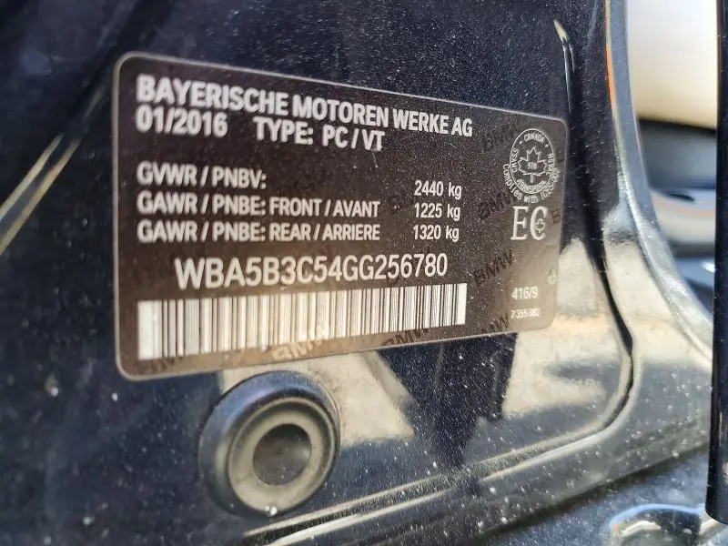 2016 BMW 535 XI  