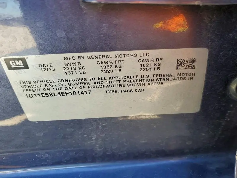 2014 CHEVROLET MALIBU 2LT  