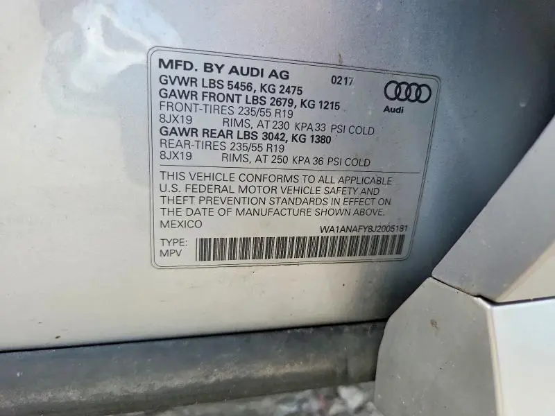 2018 AUDI Q5 PREMIUM  