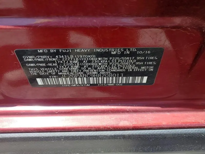 2017 SUBARU CROSSTREK PREMIUM  