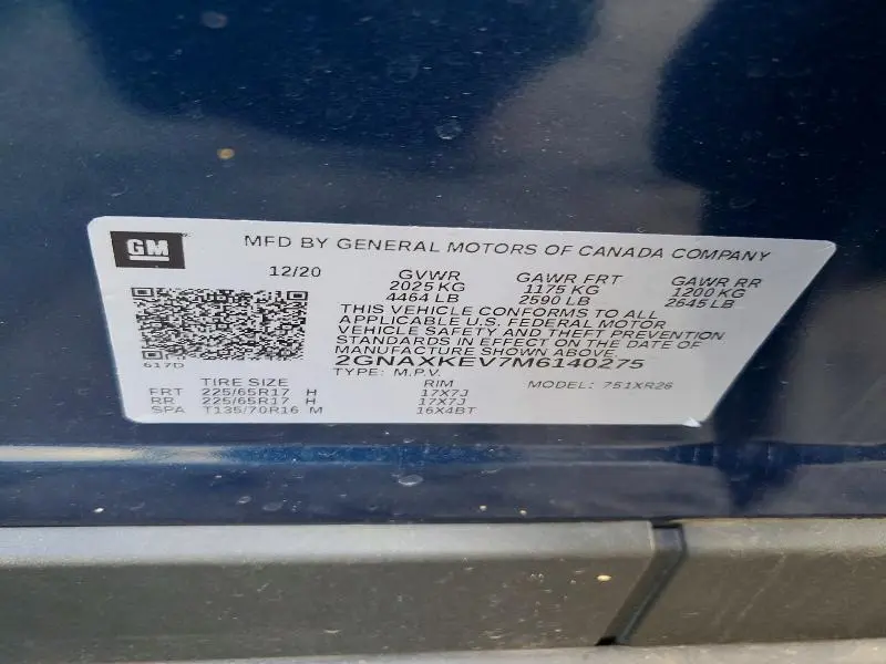 2021 CHEVROLET EQUINOX LT  