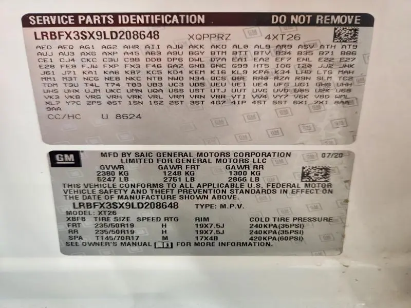 2020 BUICK ENVISION PREMIUM  