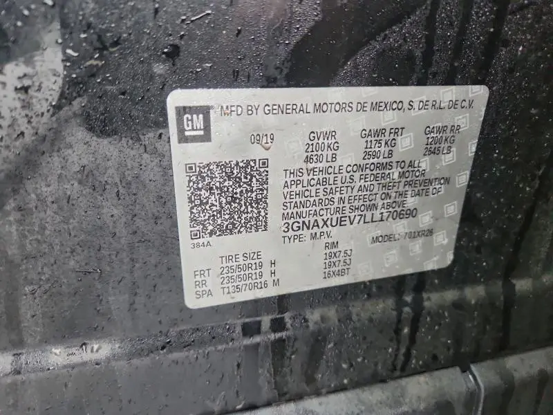 2020 CHEVROLET EQUINOX LT  