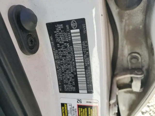 2019 TOYOTA CAMRY L