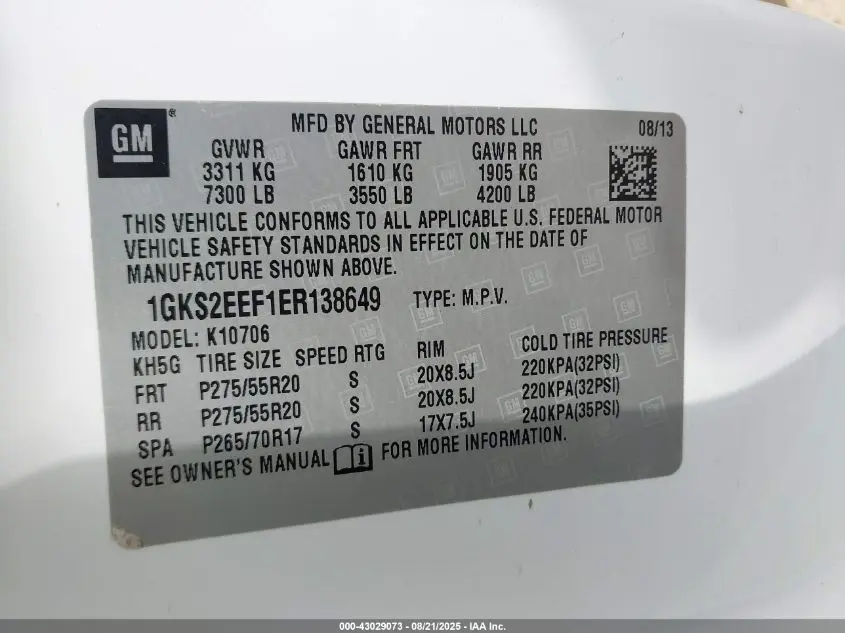 2014 GMC YUKON DENALI