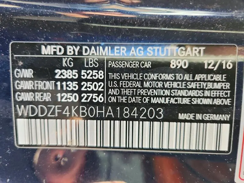 2017 MERCEDES-BENZ E 300 4MATIC  