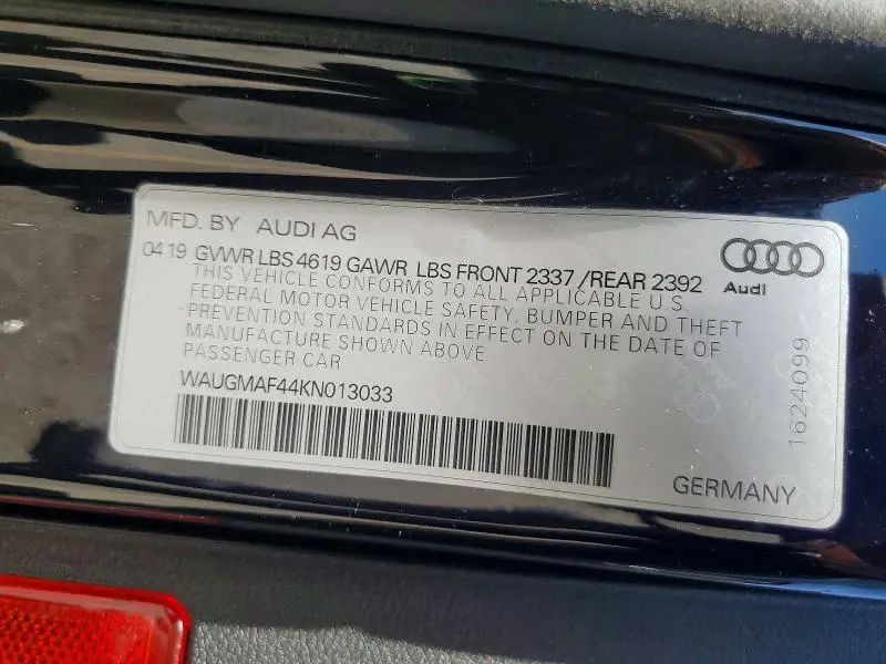 2019 AUDI A4 PREMIUM  