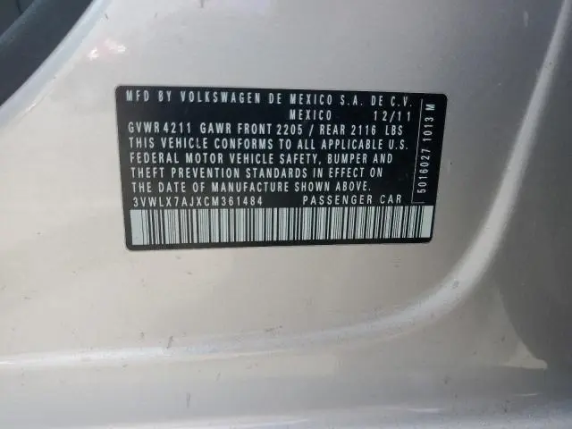 2012 VOLKSWAGEN JETTA SEL  