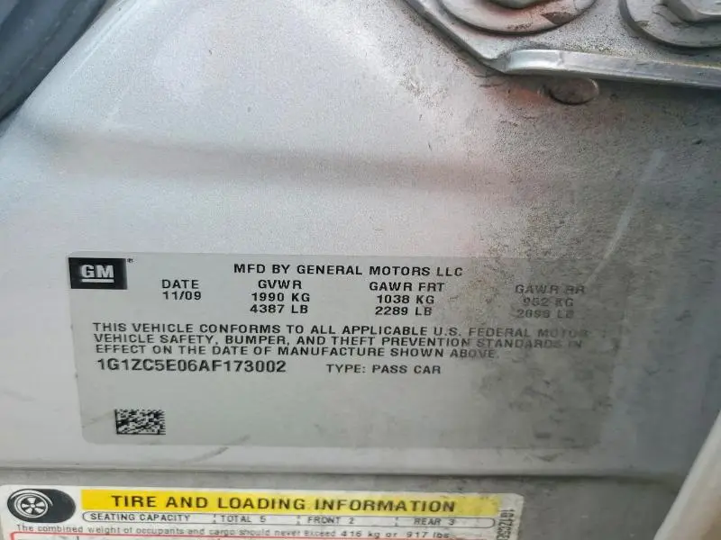 2010 CHEVROLET MALIBU 1LT  