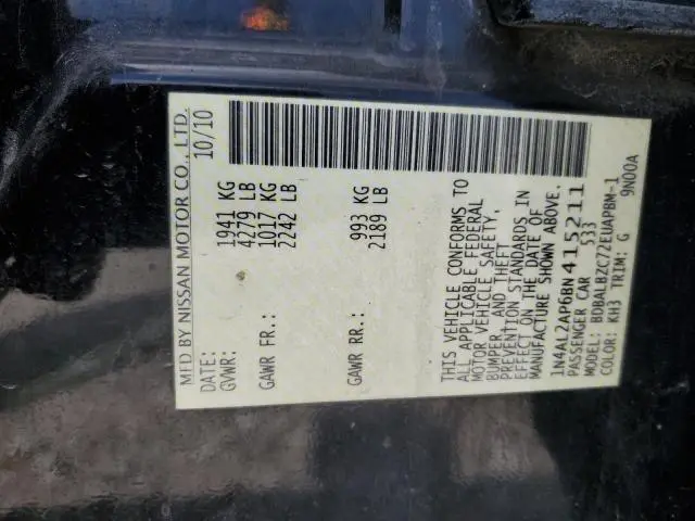 2011 NISSAN ALTIMA BASE  